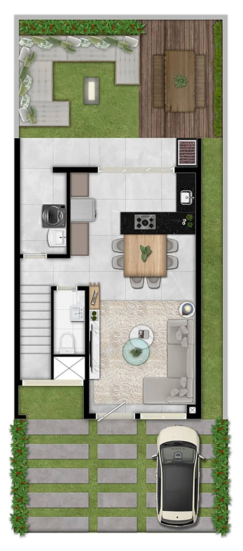 Planta · Casa Duplex 115m² &middot; térreo