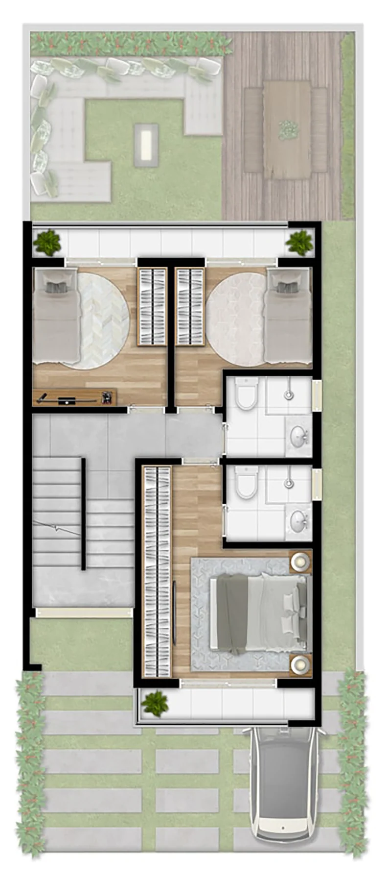 Planta · Casa Duplex 115m² &middot; pavimento superior