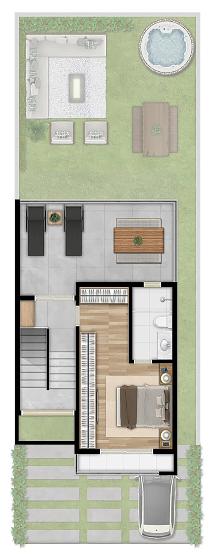 Planta · Casa Triplex 167m² &middot; 2º pavimento